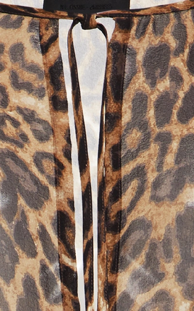 Shop Nili Lotan Acadia Leopard-print Silk-chiffon Blouse In Animal