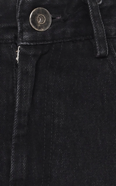Shop Matthew Adams Dolan High-rise Straight-leg Jeans In Black