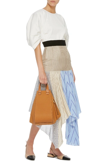 Shop Jw Anderson Patchwork Silk Midi Skirt In Stripe