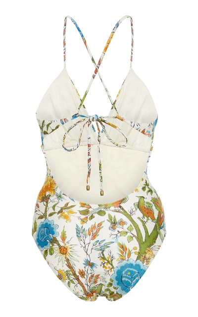 Shop Lenny Niemeyer Plunge Crossover Back One Piece Swimsuit In Floral