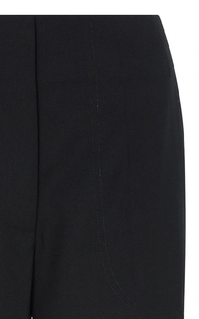 Shop Victoria Beckham Wool And Mohair-blend Wide-leg Pants In Black