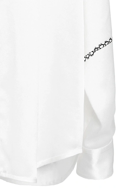 Shop Victoria Beckham Masculine Shirt In White