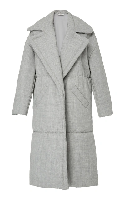 Shop Yeon M'o Exclusive Ianthi Oversized Wool Puffer Coat In Grey