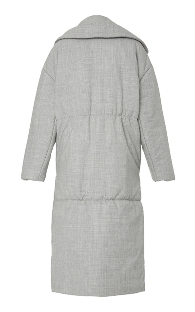 Shop Yeon M'o Exclusive Ianthi Oversized Wool Puffer Coat In Grey