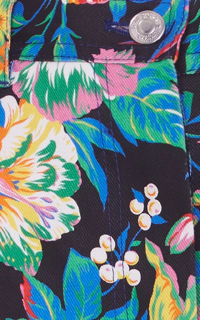 Shop Msgm Tropical Jungle Print Mini Skirt In Floral