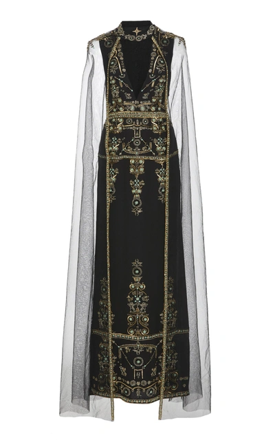 Shop Cucculelli Shaheen Pompeii Column Dress In Black