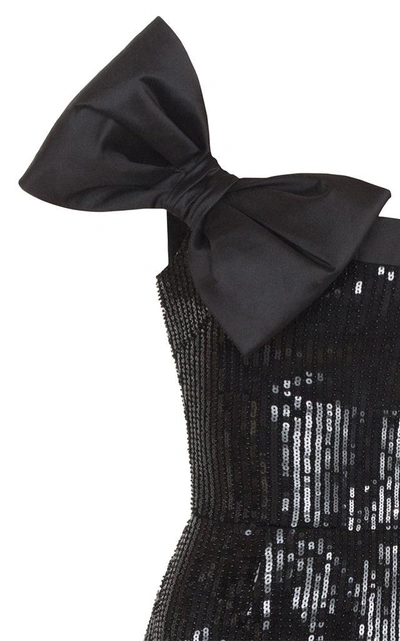 Shop Rasario Bow Strapless Dress In Black