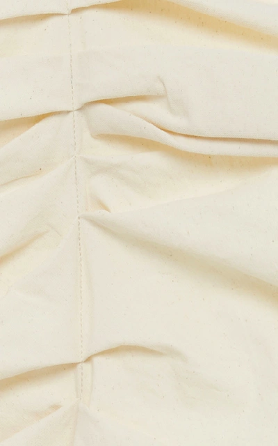 Shop Isabel Marant Lefly Ruffled Cotton-blend Mini Skirt In White