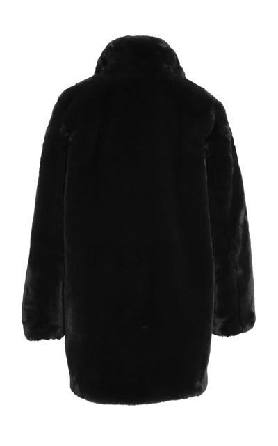 Shop Apparis Sophie Faux Fur Coat In Black