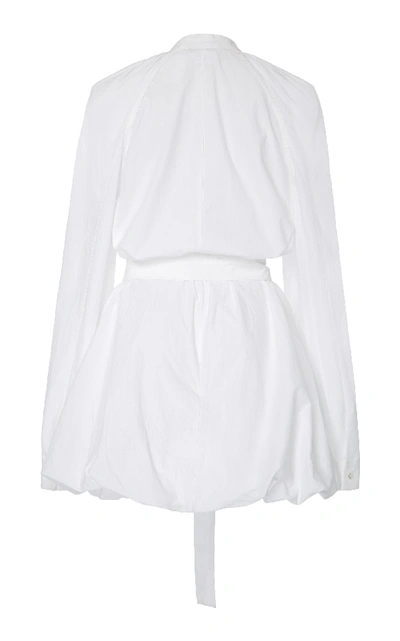 Shop Jw Anderson Floating Sleeve Belted Shirt In White