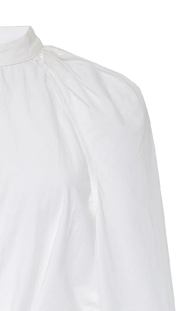 Shop Jw Anderson Floating Sleeve Belted Shirt In White
