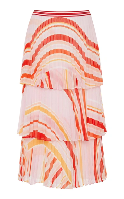 Shop Rachel Gilbert Soekie Tiered Skirt In Pink