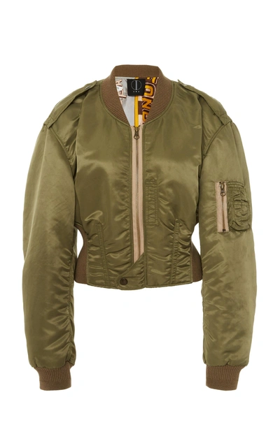 Shop Tre By Natalie Ratabesi Stadium Bomber Jacket In Green