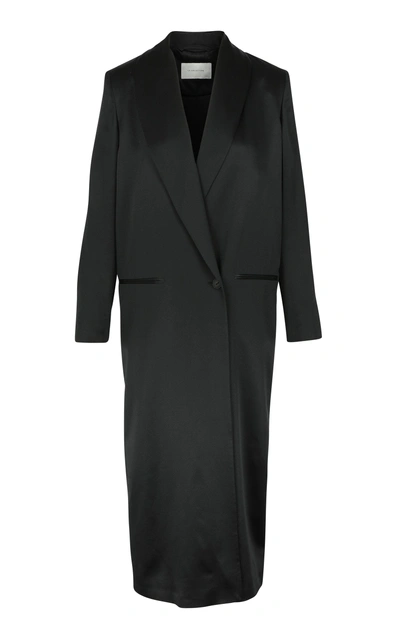 Shop La Collection Adeline Silk Jacket In Black