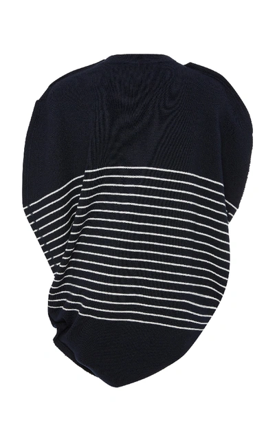 Shop Jw Anderson Cirular Mariniere Wool Knit Top In Stripe