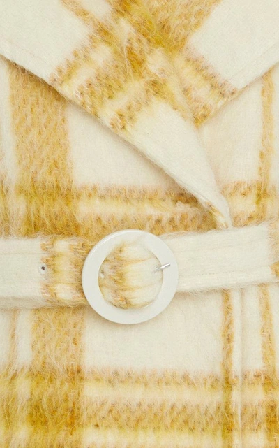 Shop Alexa Chung Plaid Belted Wool-blend Coat
