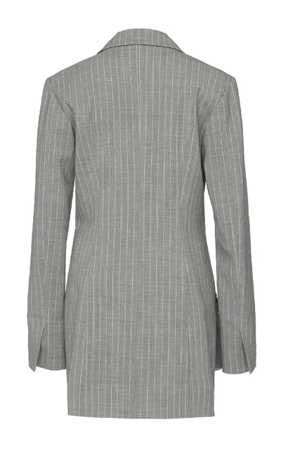 Shop Eleanor Balfour Exclusive Estella Double-breasted Wool Mini Dress In Grey