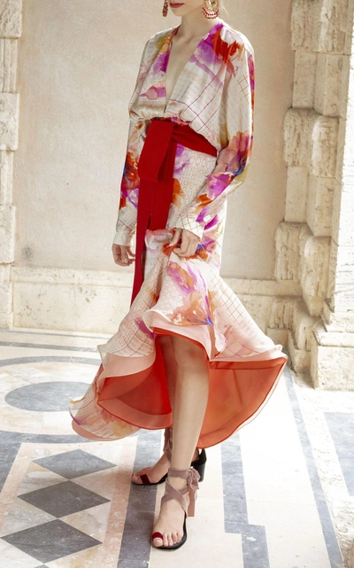 Shop Silvia Tcherassi M'o Exclusive Pentas Midi Dress In Print
