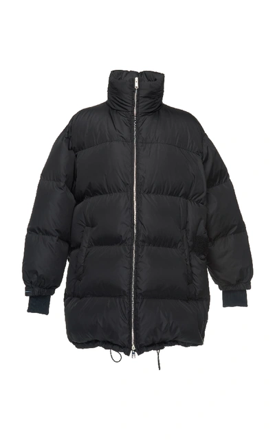 Shop Prada Quilted Shell Puffer Coat In Black