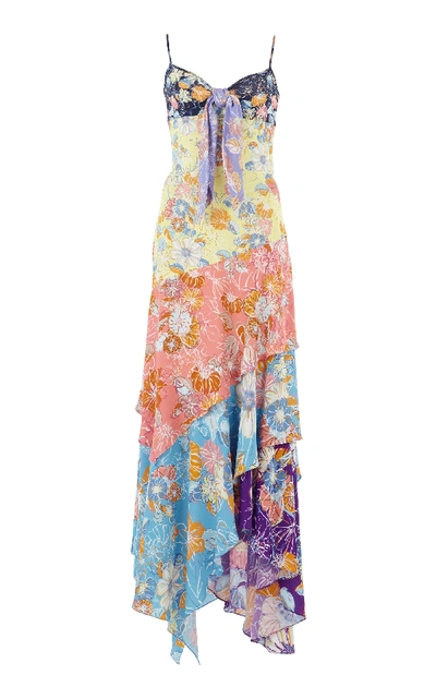 Shop Peter Pilotto Floral Crepe Cami Dress In Multi