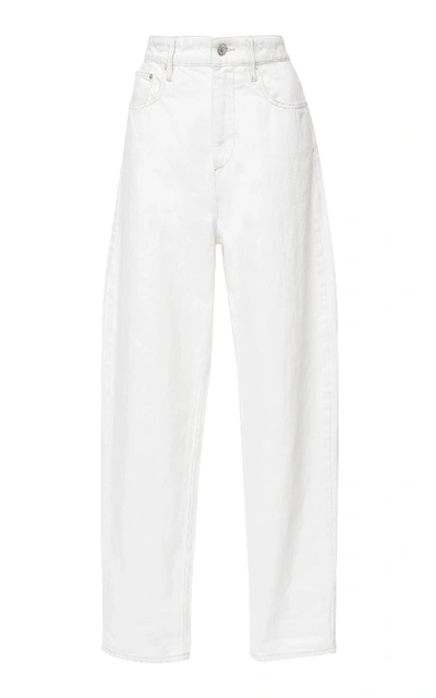 Shop Isabel Marant Corsy High-rise Boot Cut Jeans In White