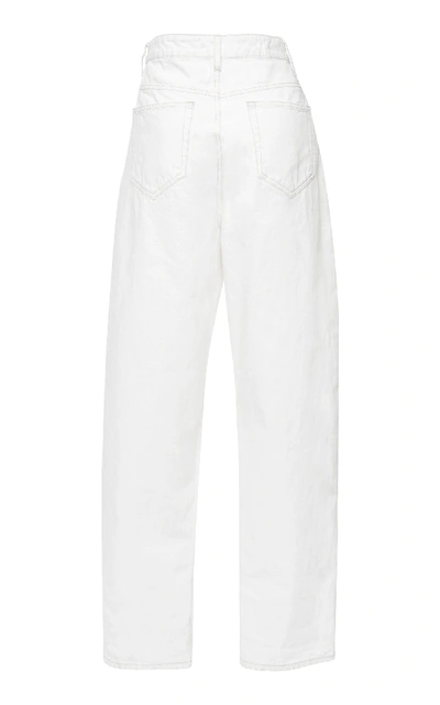 Shop Isabel Marant Corsy High-rise Boot Cut Jeans In White