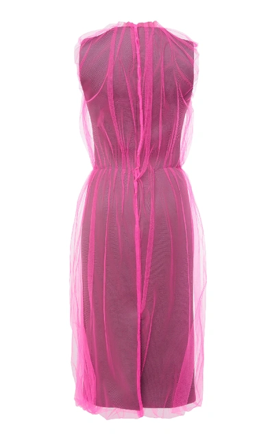 Shop Prada Gathered Dress In Pink