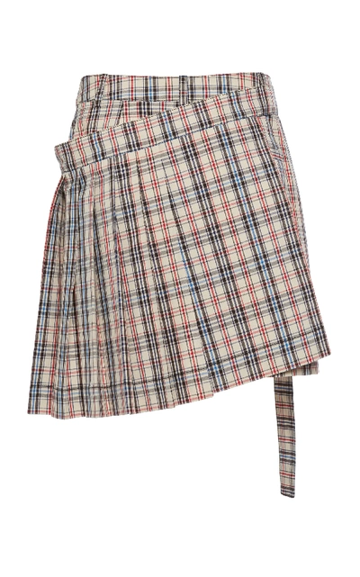 Shop Isa Arfen Tartain Kilt Skirt In Plaid