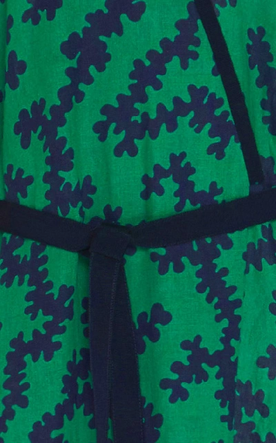 Shop Martin Grant Kimono Wrap Dress In Green