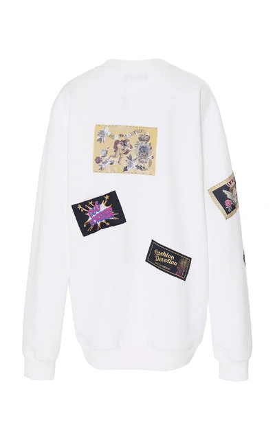 Shop Dolce & Gabbana Fashion Devotion Printed Cotton Sweatshirt In White