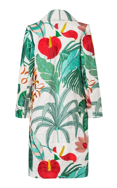 Shop Maison Alma Dia Trench Coat In Floral