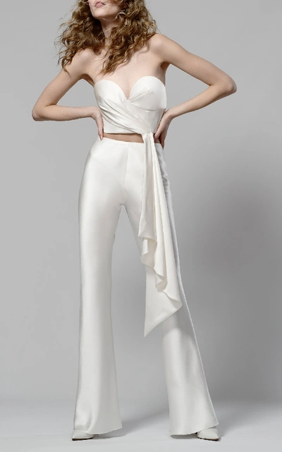 Shop Elizabeth Fillmore Cleo After Party Pant In Ivory