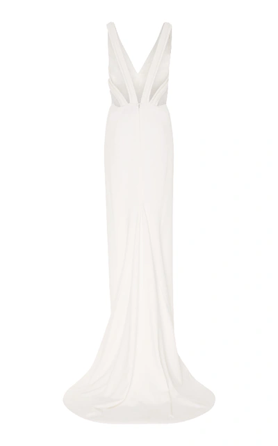 Shop Brandon Maxwell Bridal M'o Exclusive: Deep V Open Back Gown In White