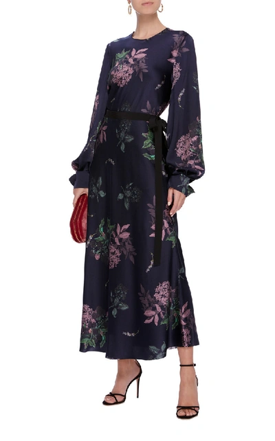 Shop Lake Studio M'o Exclusive Floral Midi Skirt