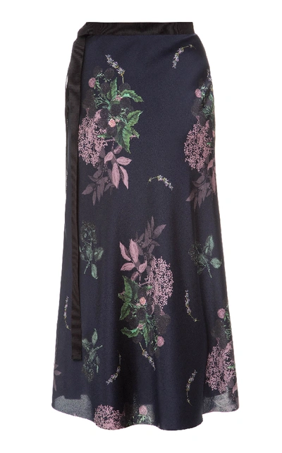 Shop Lake Studio M'o Exclusive Floral Midi Skirt