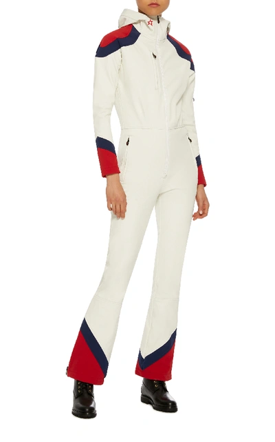 Shop Perfect Moment Allos Colorblocked Catsuit In White