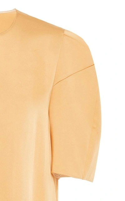 Shop Cyclas Short Sleeve Button Blouse In Orange