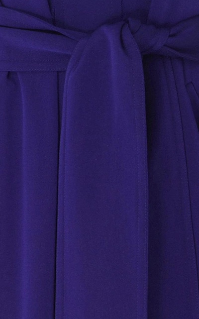Shop Arias Signature Silk Shirt Dress In Purple