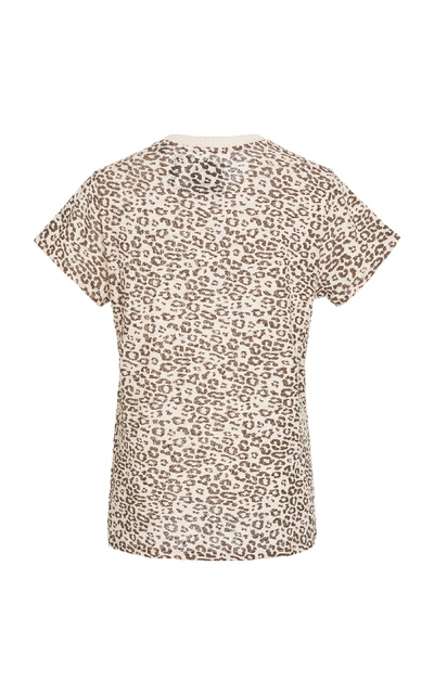 Shop Atm Anthony Thomas Melillo School Boy Leopard-print Cotton T-shirt In Animal