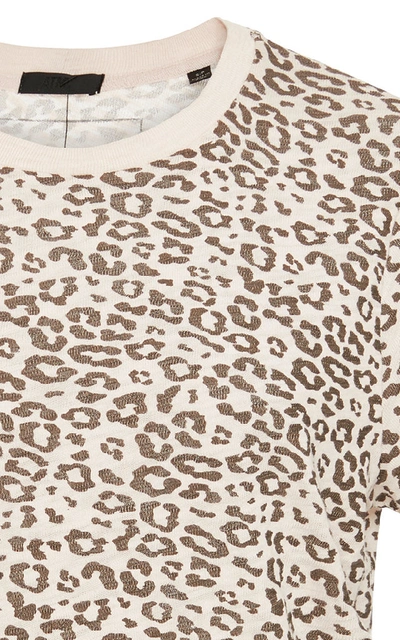 Shop Atm Anthony Thomas Melillo School Boy Leopard-print Cotton T-shirt In Animal