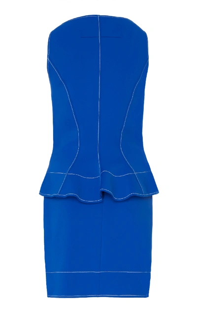 Shop Givenchy Corset Mini Dress In Blue