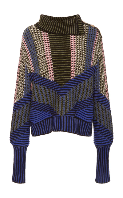 Shop Peter Pilotto Intarsia-knit Sweater In Multi