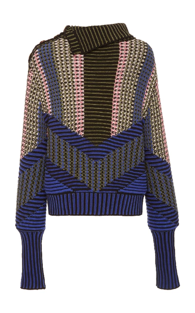 Shop Peter Pilotto Intarsia-knit Sweater In Multi