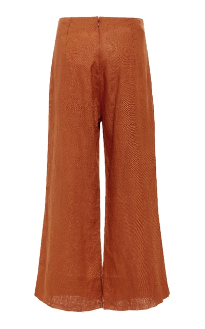 Shop Faithfull Carmen Cropped Pants In Orange