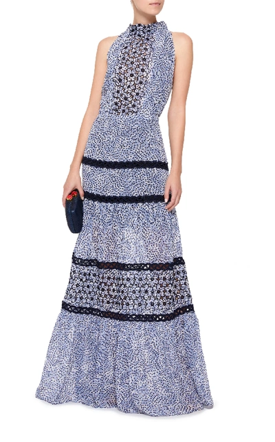 Shop Alexis Bel Embroidered Maxi Dress In Blue