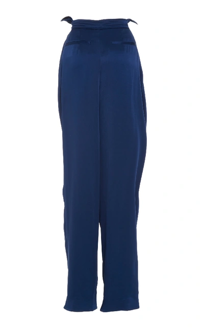 Shop Adeam Paperbag Trouser In Navy
