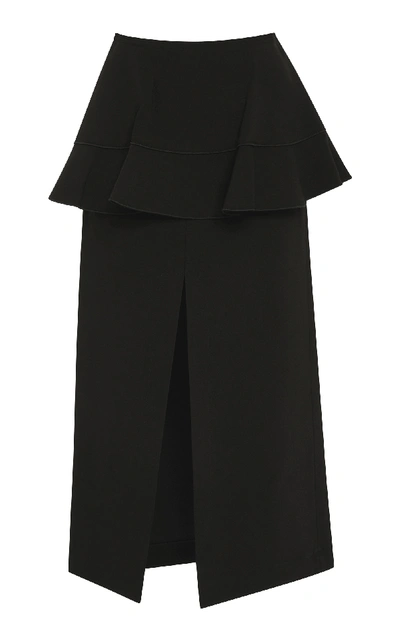 Shop Proenza Schouler Peplum Cady Skirt In Black