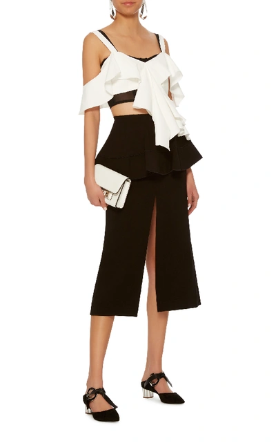 Shop Proenza Schouler Peplum Cady Skirt In Black