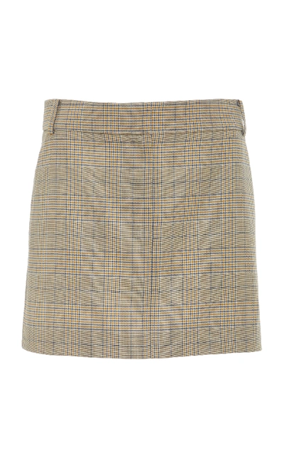 Shop Tibi Mini Trouser Skirt In Plaid
