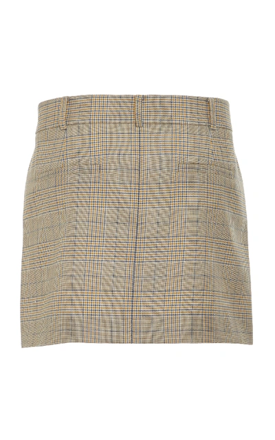 Shop Tibi Mini Trouser Skirt In Plaid